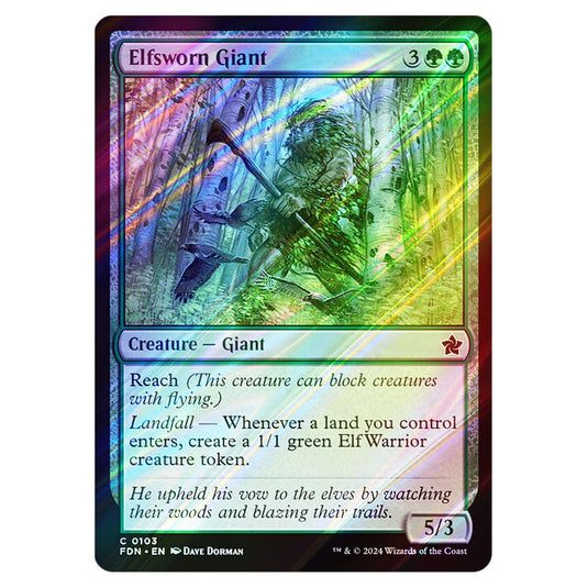 Elfsworn Giant 0103 card from the Magic The Gathering set Foundations