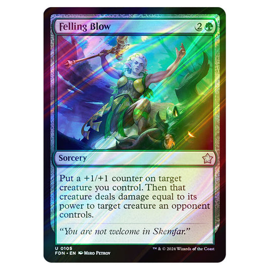 Felling Blow 0105 card from the Magic The Gathering set Foundations