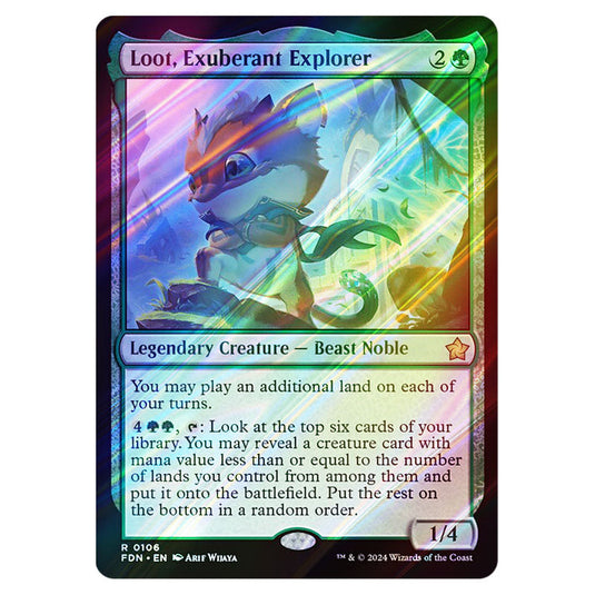 Loot, Exuberant Explorer 0106 card from the Magic The Gathering set Foundations