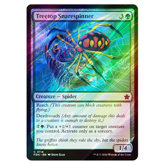 Treetop Snarespinner 0114 card from the Magic The Gathering set Foundations