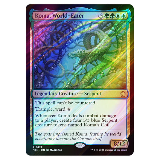 Koma, World-Eater 0121 card from the Magic The Gathering set Foundations