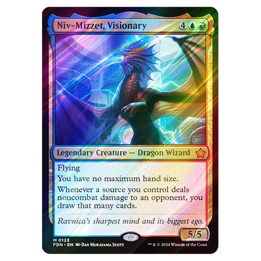 Niv-Mizzet, Visionary 0123 card from the Magic The Gathering set Foundations