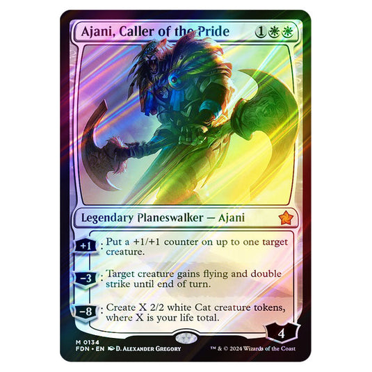 Ajani, Caller of the Pride 0134 card from the Magic The Gathering set Foundations