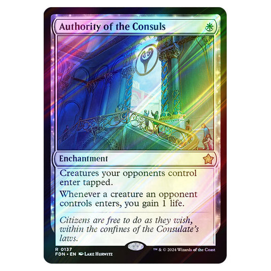 Authority of the Consuls 0137 card from the Magic The Gathering set Foundations