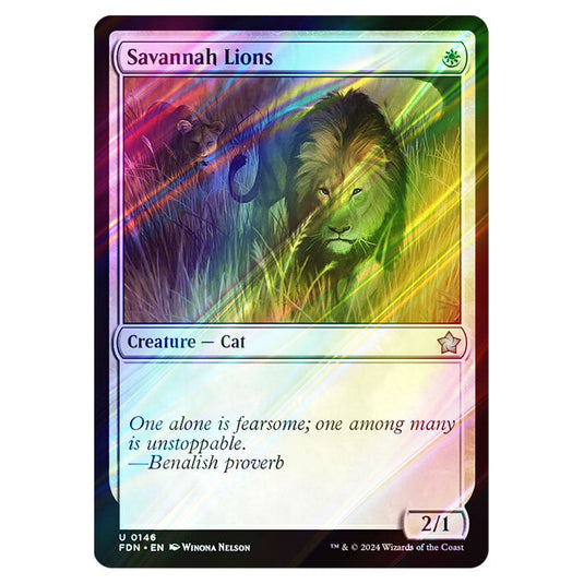 Savannah Lions 0146 card from the Magic The Gathering set Foundations