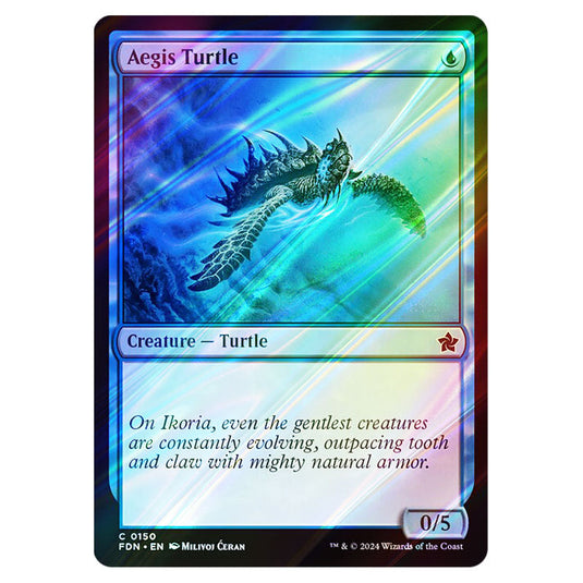 Aegis Turtle 0150 card from the Magic The Gathering set Foundations