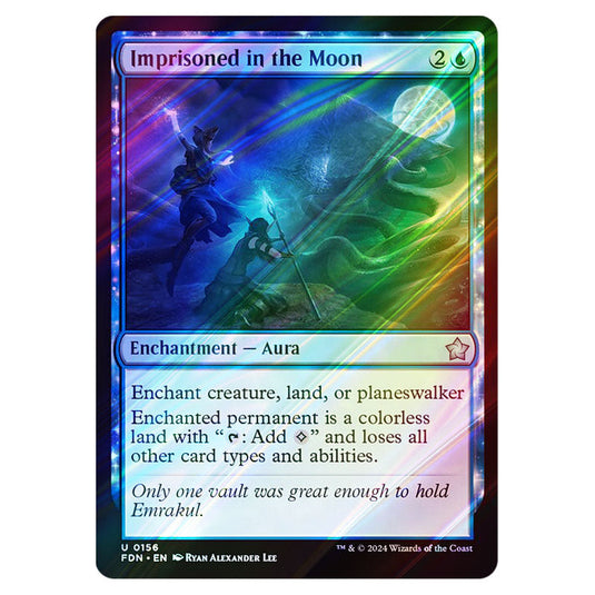 Imprisoned in the Moon 0156 card from the Magic The Gathering set Foundations