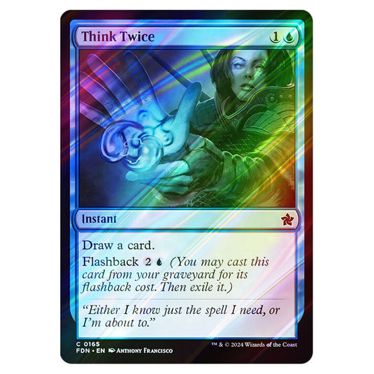 Think Twice 0165 card from the Magic The Gathering set Foundations