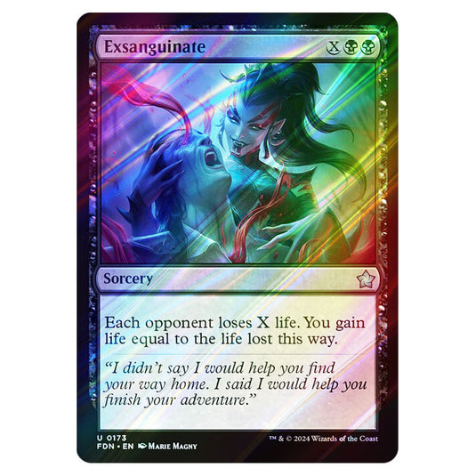 Exsanguinate 0173 card from the Magic The Gathering set Foundations