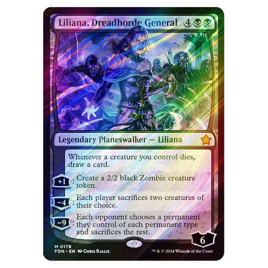 Liliana, Dreadhorde General 0176 card from the Magic The Gathering set Foundations