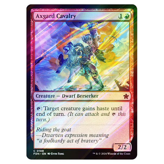 Axgard Cavalry 0189 card from the Magic The Gathering set Foundations
