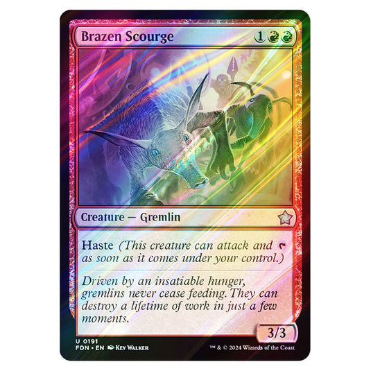 Brazen Scourge 0191 card from the Magic The Gathering set Foundations