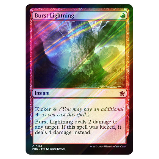 Burst Lightning 0192 card from the Magic The Gathering set Foundations