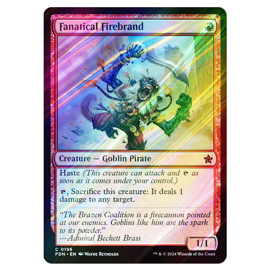 Fanatical Firebrand 0195 card from the Magic The Gathering set Foundations