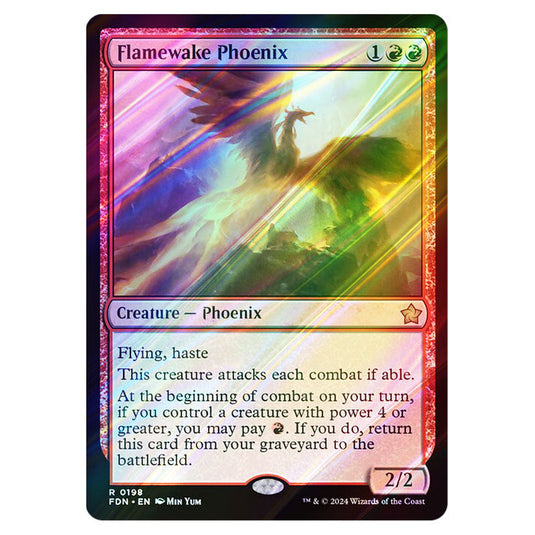 Flamewake Phoenix 0198 card from the Magic The Gathering set Foundations