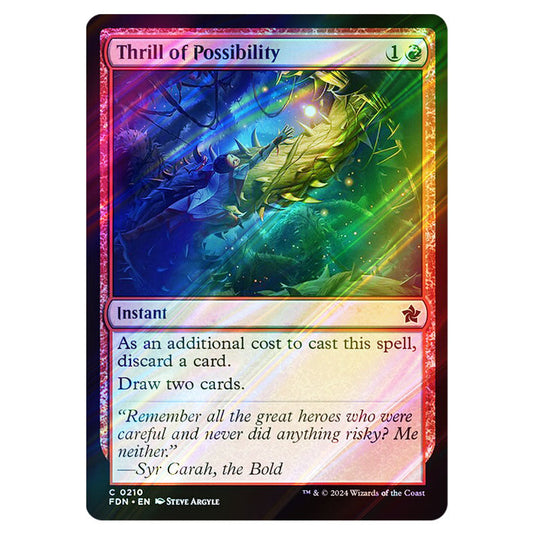 Thrill of Possibility 0210 card from the Magic The Gathering set Foundations