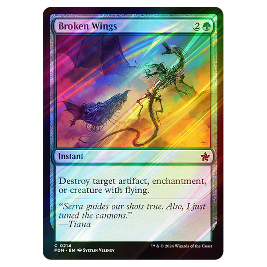 Broken Wings 0214 card from the Magic The Gathering set Foundations
