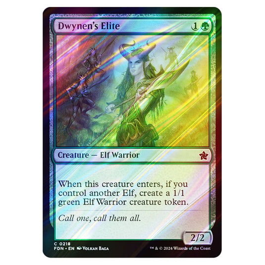 Dwynen's Elite 0218 card from the Magic The Gathering set Foundations