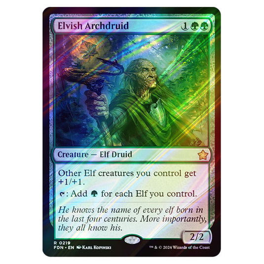 Elvish Archdruid 0219 card from the Magic The Gathering set Foundations
