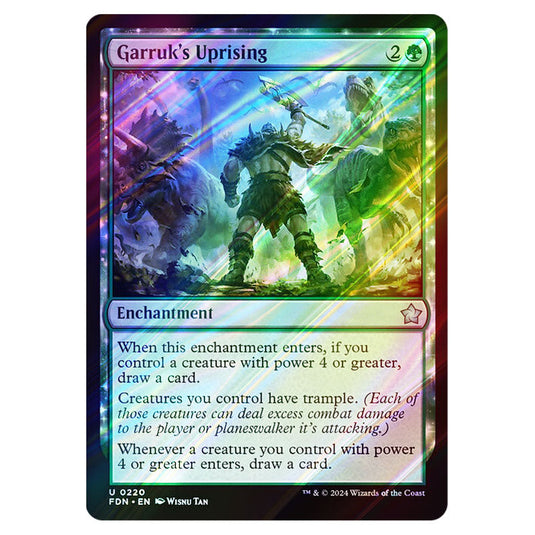 Garruk's Uprising 0220 card from the Magic The Gathering set Foundations