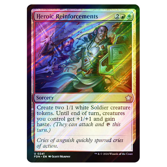 Heroic Reinforcements 0241 card from the Magic The Gathering set Foundations