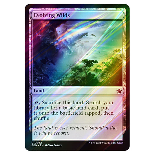 Magic The Gathering - Foundations - Evolving Wilds - 0262 (Foil) Magic The Gathering - Foundations - Evolving Wilds - 0262 (Foil)
