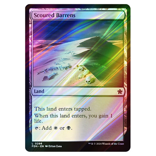 Scoured Barrens 0266 card from the Magic The Gathering set Foundations