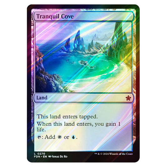 Tranquil Cove 0270 card from the Magic The Gathering set Foundations