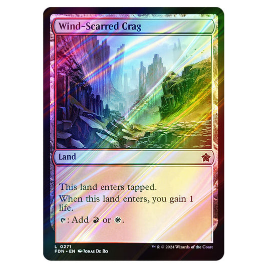 Wind-Scarred Crag 0271 card from the Magic The Gathering set Foundations