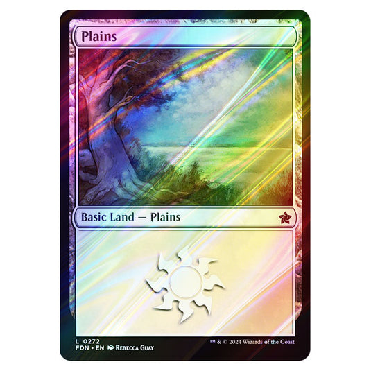 Plains 0272 card from the Magic The Gathering set Foundations