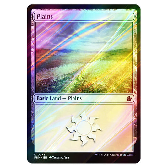 Plains 0273 card from the Magic The Gathering set Foundations