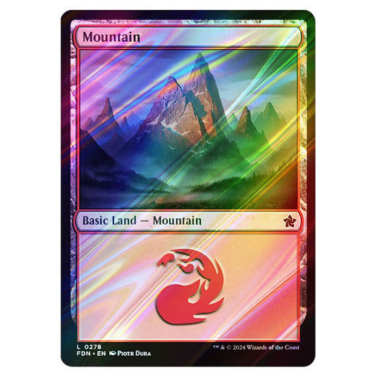 Mountain 0278 card from the Magic The Gathering set Foundations