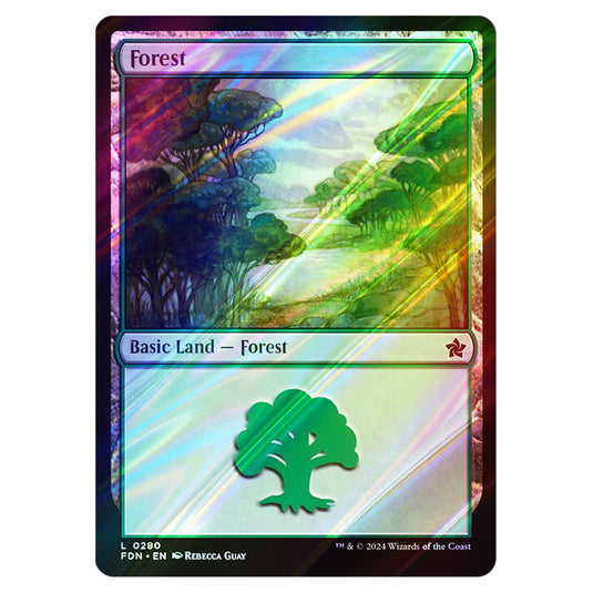 Forest 0280 card from the Magic The Gathering set Foundations
