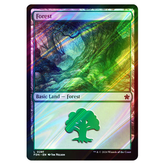 Forest 0281 card from the Magic The Gathering set Foundations