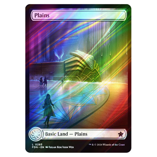 Plains 0283 card from the Magic The Gathering set Foundations