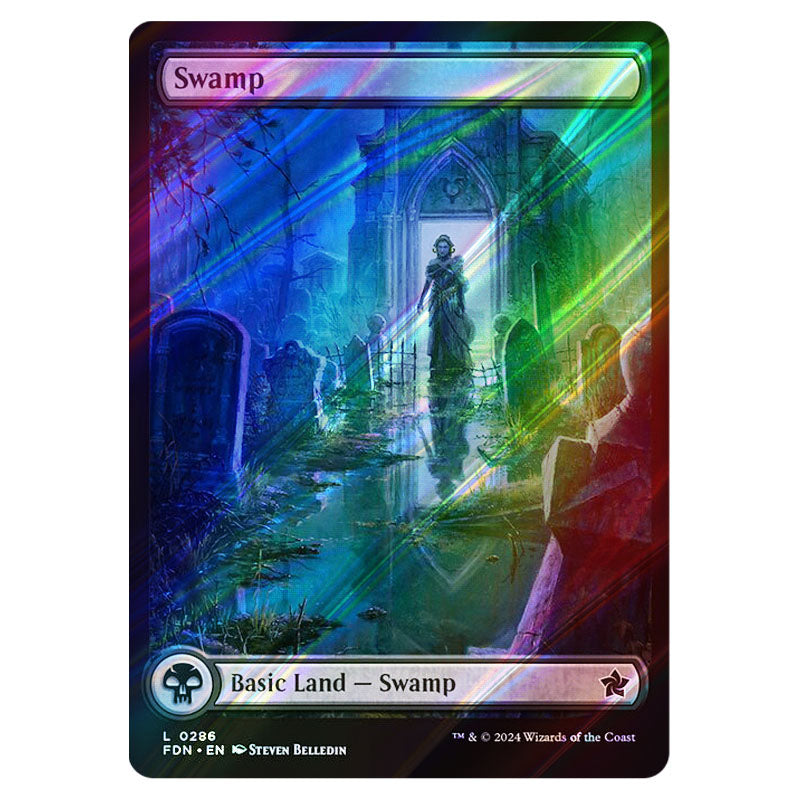 Magic The Gathering - Foundations - Swamp (Full Art Basic) - 0286 (Foi