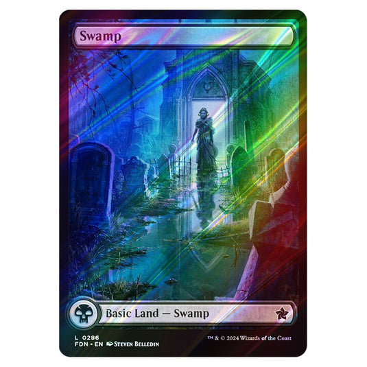 Swamp 0286 card from the Magic The Gathering set Foundations