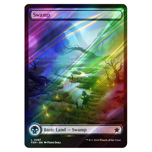 Swamp 0287 card from the Magic The Gathering set Foundations