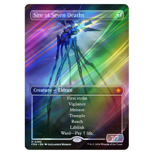Sire of Seven Deaths 0292 card from the Magic The Gathering set Foundations