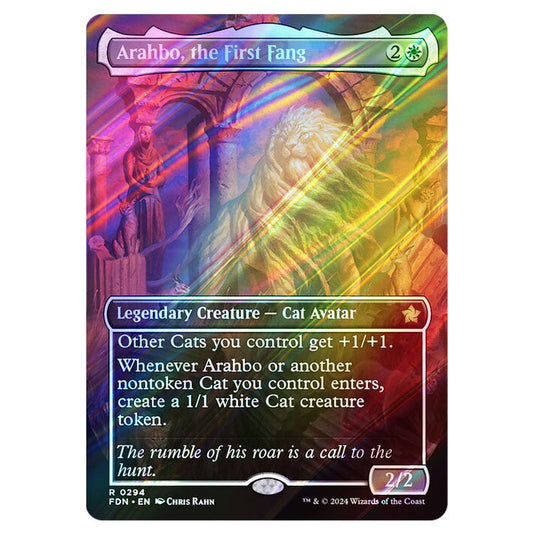 Arahbo, the First Fang 0294 card from the Magic The Gathering set Foundations