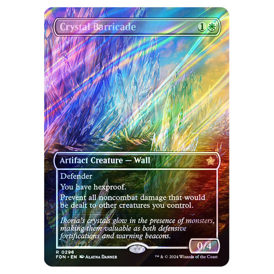 Crystal Barricade 0296 card from the Magic The Gathering set Foundations