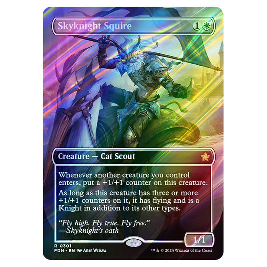 Skyknight Squire 0301 card from the Magic The Gathering set Foundations