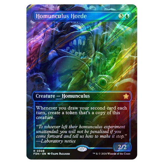 Magic The Gathering - Foundations - Homunculus Horde (Borderless Card) Magic The Gathering - Foundations - Homunculus Horde (Borderless Card)
