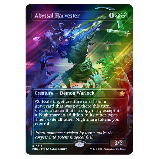 Abyssal Harvester 0316 card from the Magic The Gathering set Foundations