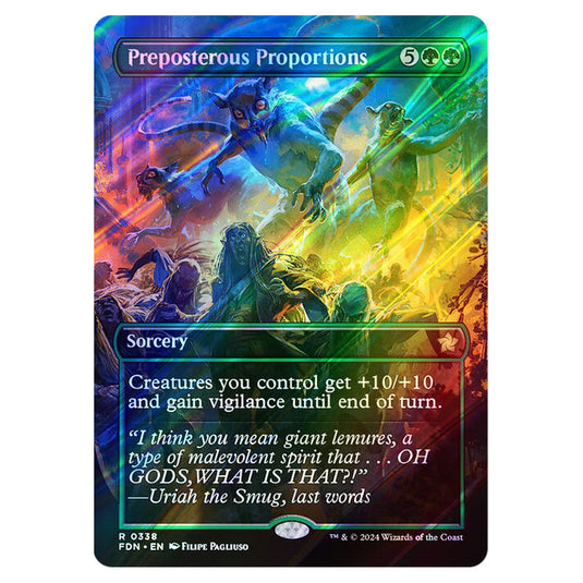 Magic The Gathering - Foundations - Preposterous Proportions (Borderless  Card)