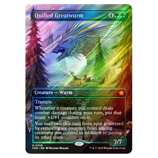 Quilled Greatwurm 0339 card from the Magic The Gathering set Foundations