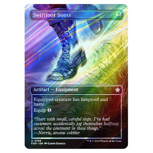 Swiftfoot Boots 0355 card from the Magic The Gathering set Foundations