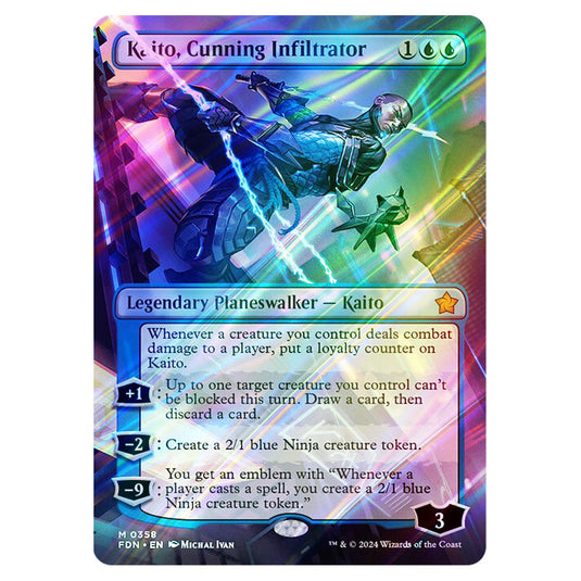 Kaito, Cunning Infiltrator 0358 card from the Magic The Gathering set Foundations