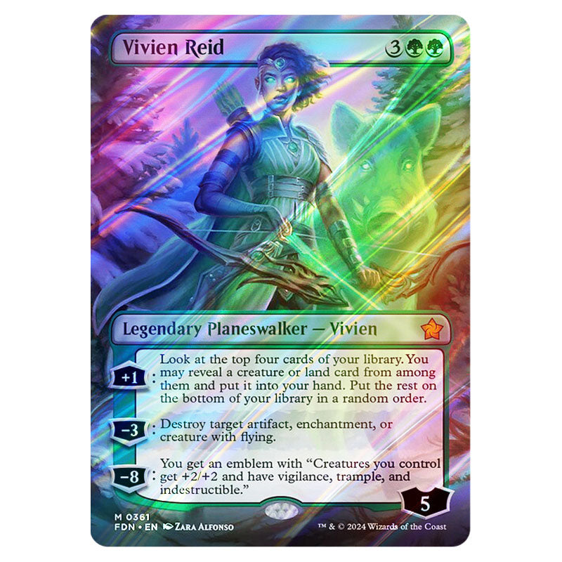 Magic The Gathering - Foundations - Vivien Reid (Borderless Card) - 03 Magic The Gathering - Foundations - Vivien Reid (Borderless Card) - 03