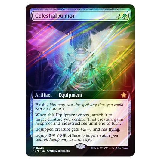 Celestial Armor 0443 card from the Magic The Gathering set Foundations